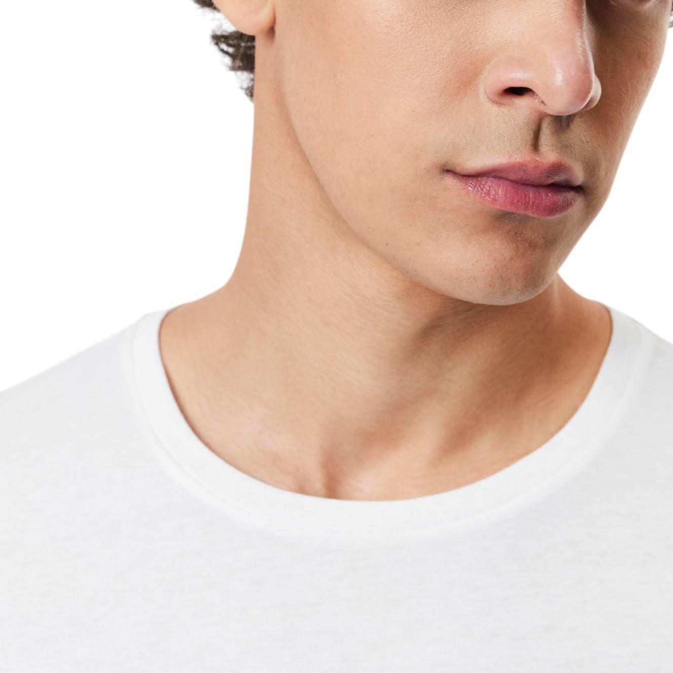image:imageLacoste Mens 100 Cotton Regular Fit Crew Neck Undershirt 3pack Amazon ExclusivesWhite