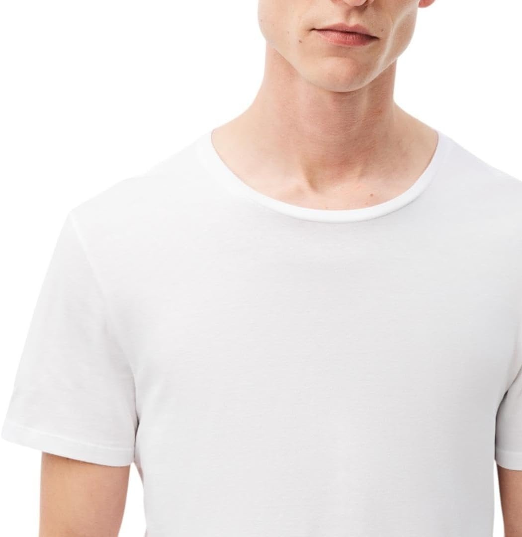 image:imageLacoste Mens 100 Cotton Regular Fit Crew Neck Undershirt 3pack Amazon ExclusivesWhiteDove GreyBlack