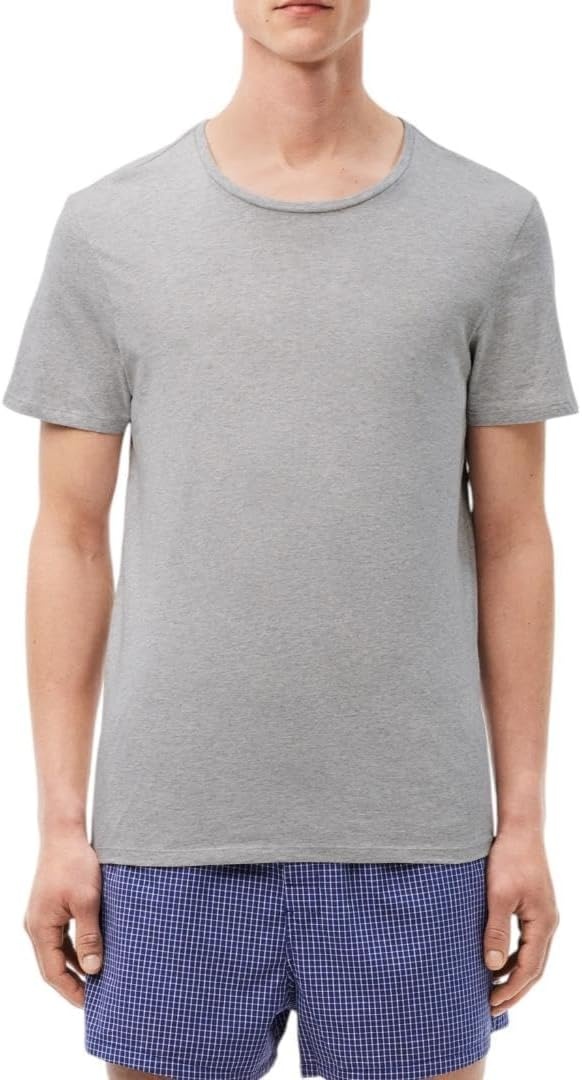 image:imageLacoste Mens 100 Cotton Regular Fit Crew Neck Undershirt 3pack Amazon ExclusivesWhiteDove GreyBlack