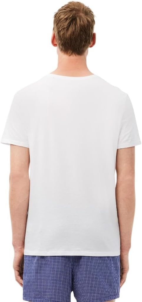 image:imageLacoste Mens 100 Cotton Regular Fit Crew Neck Undershirt 3pack Amazon ExclusivesWhiteDove GreyBlack