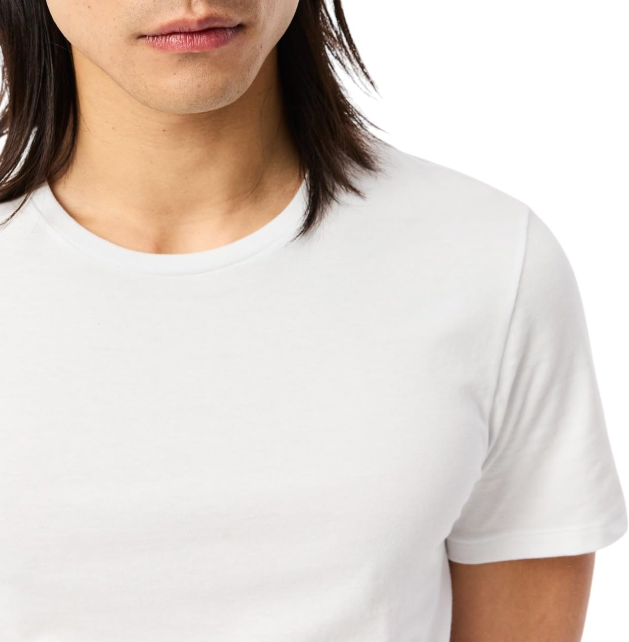 image:imageLacoste Mens 100 Cotton Slim Fit Crew Neck Undershirt 3packWhite