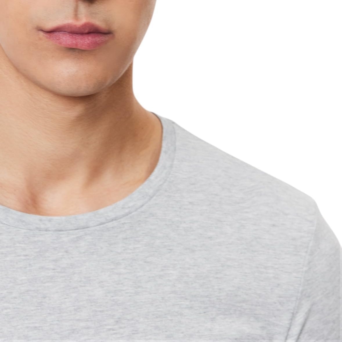 image:imageLacoste Mens 100 Cotton Slim Fit Crew Neck Undershirt 3packWhiteDove GreyBlack