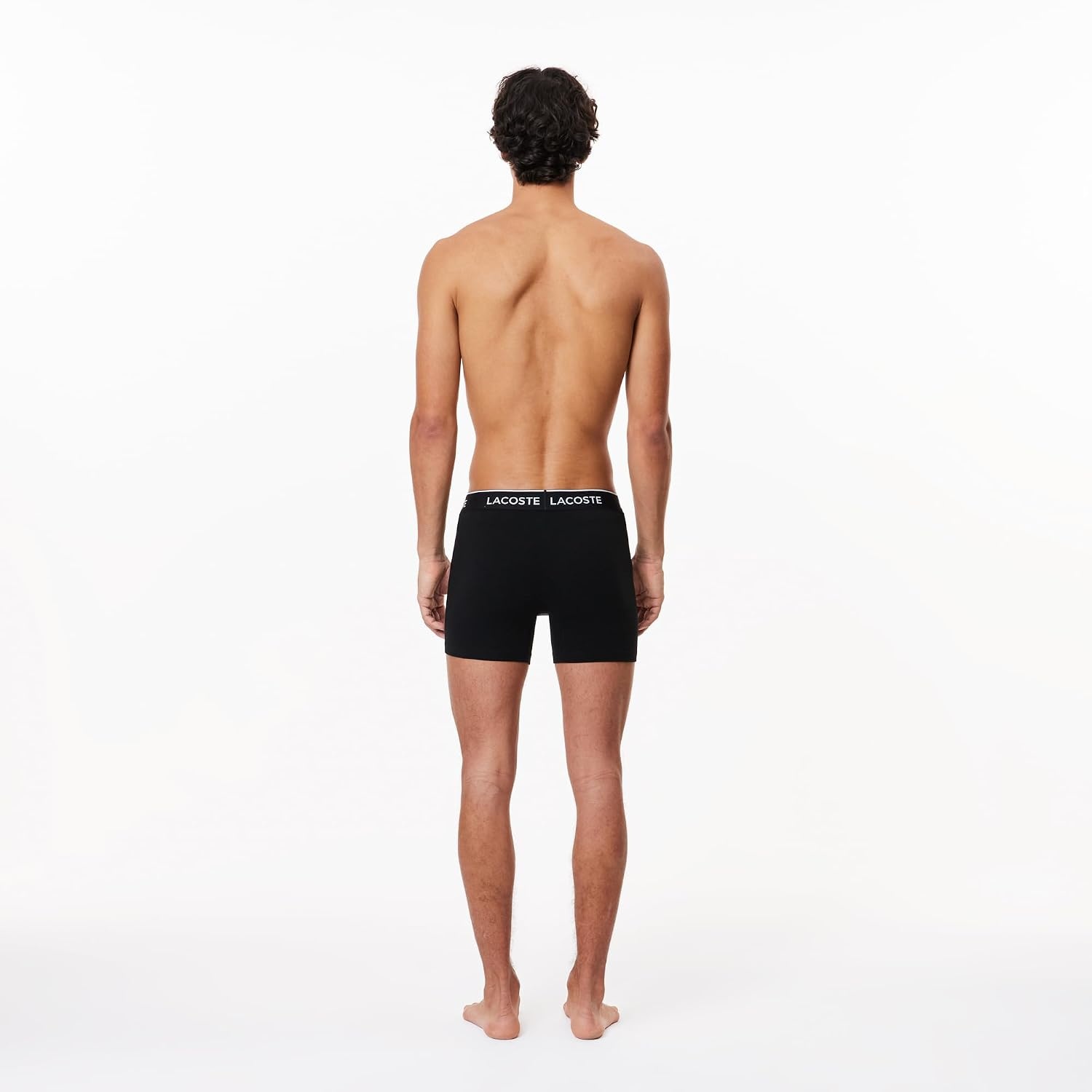 image:imageLacoste Mens 3 Pack Boxer BriefsBlack With Black Waistbands