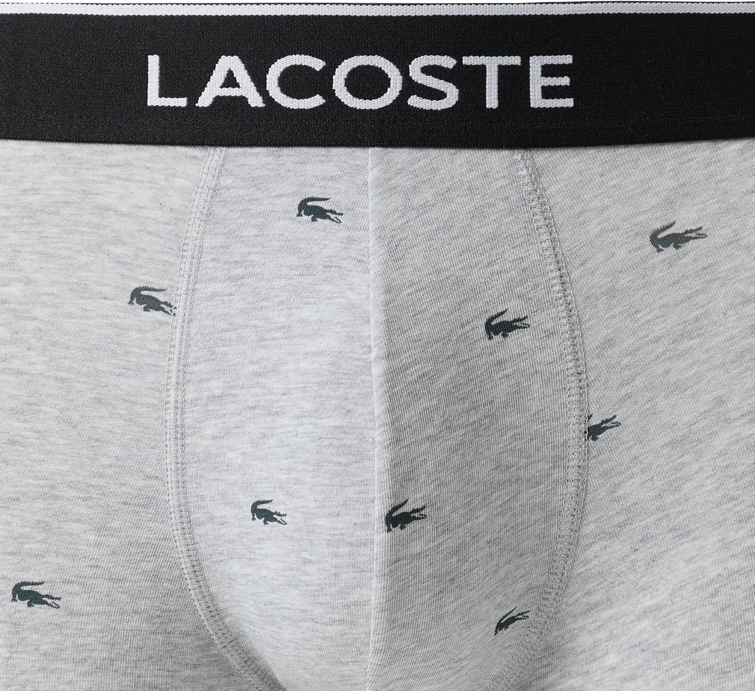 image:imageLacoste Mens 3 Pack Boxer BriefsBlackPitch ChineSilver