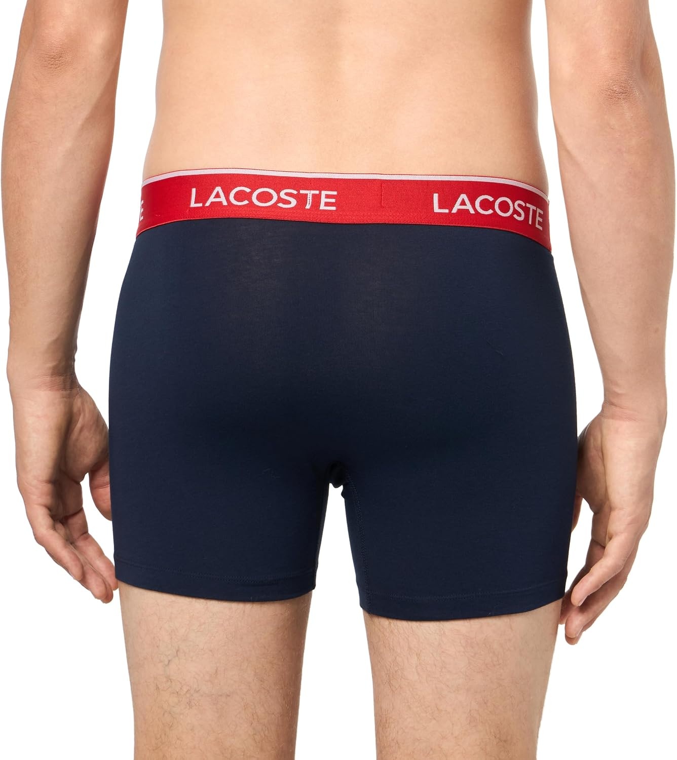image:imageLacoste Mens 3 Pack Boxer BriefsNavy BlueOrangeRed