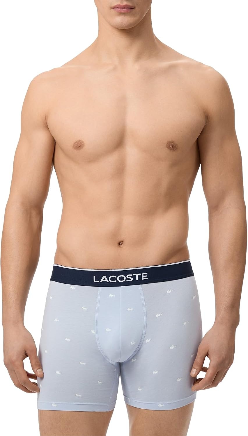 image:imageLacoste Mens 3 Pack Boxer BriefsPhoenix BlueMethyleneNavy Blue