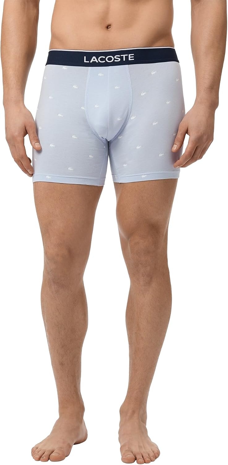 image:imageLacoste Mens 3 Pack Boxer BriefsPhoenix BlueMethyleneNavy Blue
