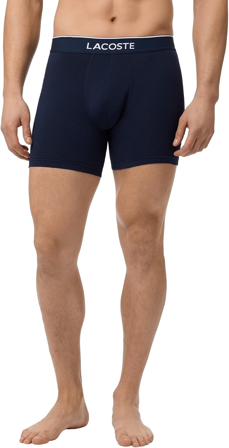 image:imageLacoste Mens 3 Pack Boxer BriefsPhoenix BlueMethyleneNavy Blue