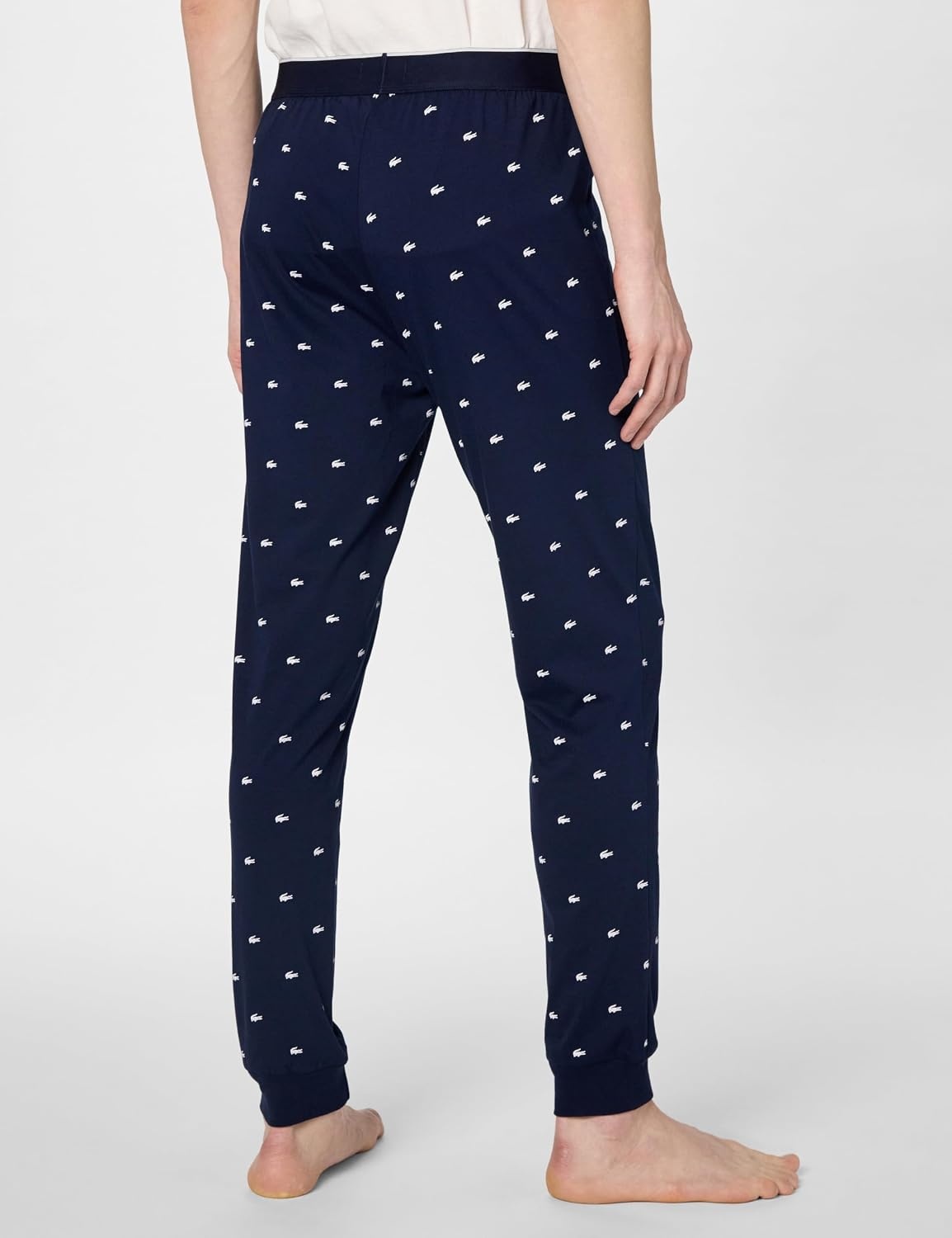 image:imageLacoste Mens All Over Croc Print Pajama PantNavy Blue White