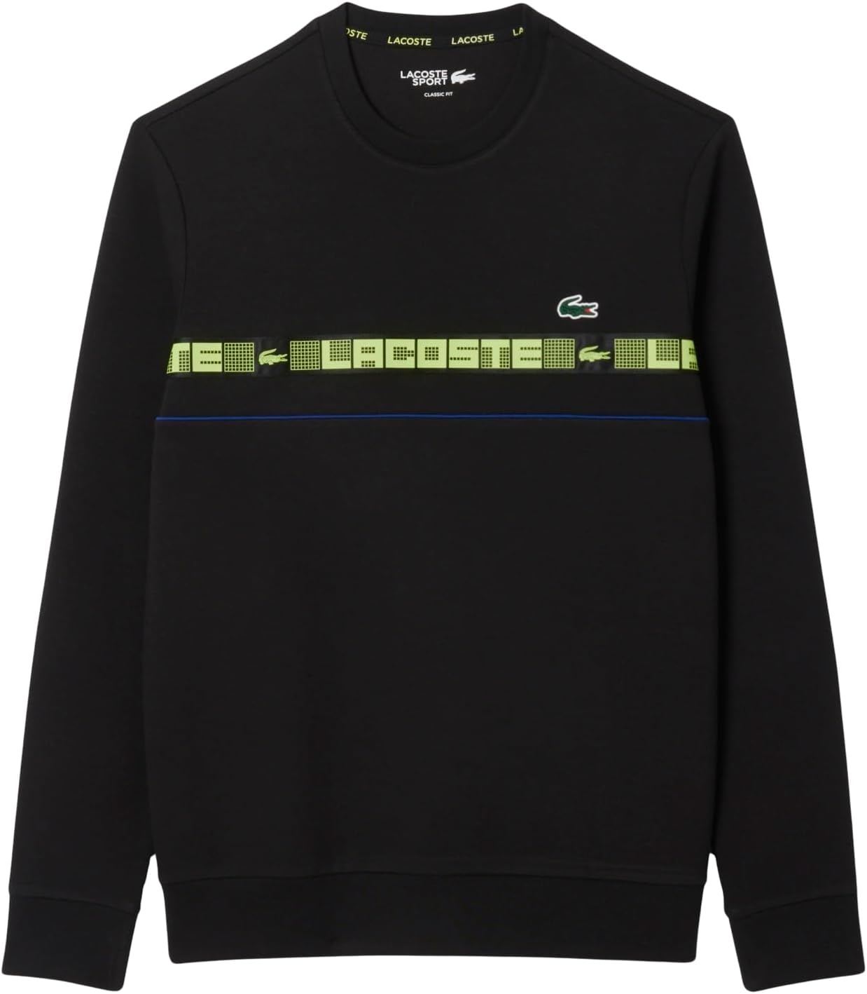 image:imageLacoste Mens Branded Stripe Tennis SweatshirtBlack