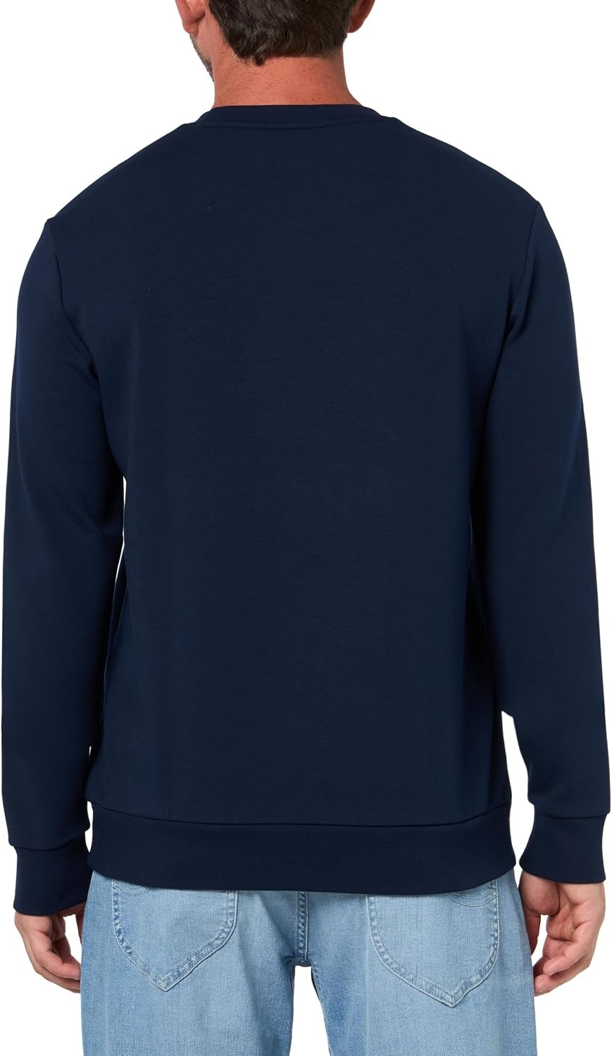 image:imageLacoste Mens Branded Stripe Tennis SweatshirtNavy Blue