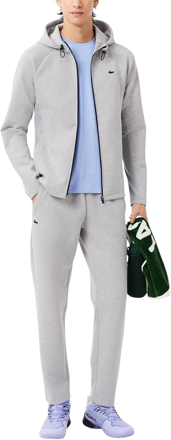 image:imageLacoste Mens Breathable SweatpantsSilver ChineElephant Grey