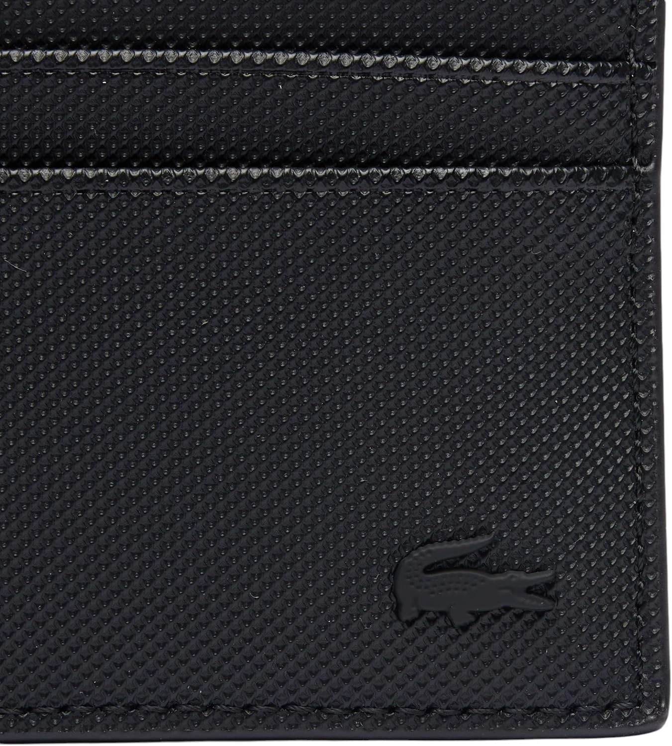 image:imageLacoste Mens Classic Coated Canvas Card Holder Black One Size