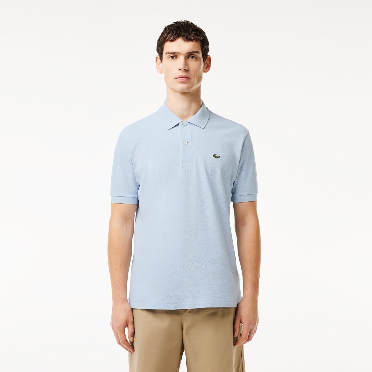image:imageLacoste Mens Classic Fit L1212 Marl Polo ShirtHeather Cove