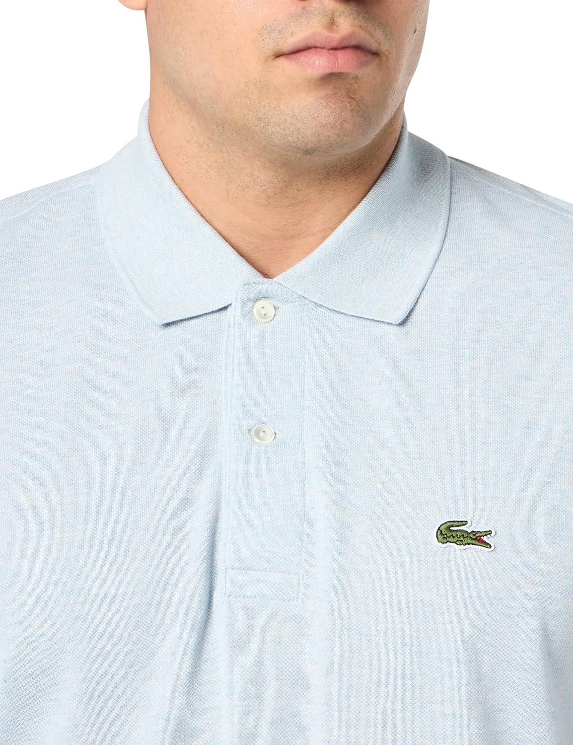 image:imageLacoste Mens Classic Fit L1212 Marl Polo ShirtHeather Cove
