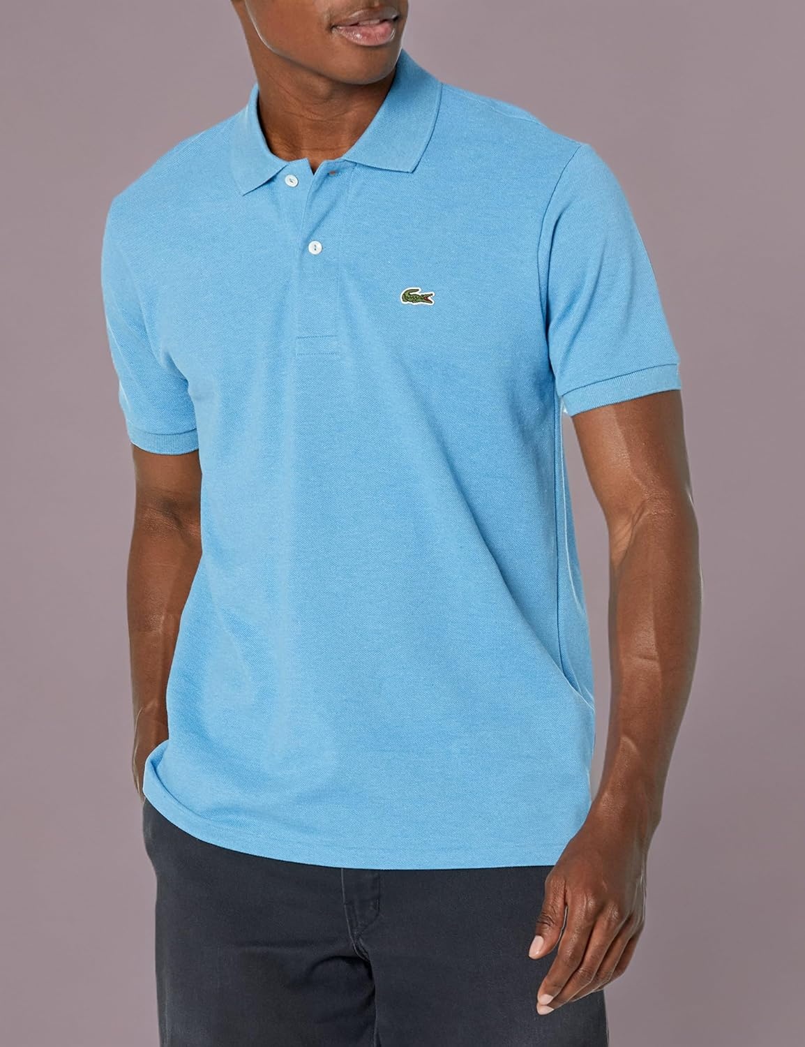 image:imageLacoste Mens Classic Fit L1212 Marl Polo ShirtHeather Thermal