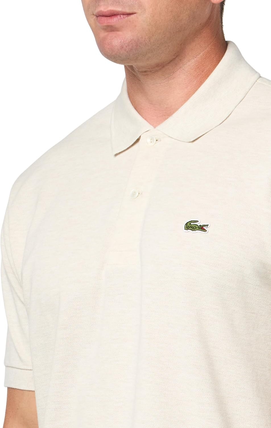 image:imageLacoste Mens Classic Fit L1212 Marl Polo ShirtMoon Chine