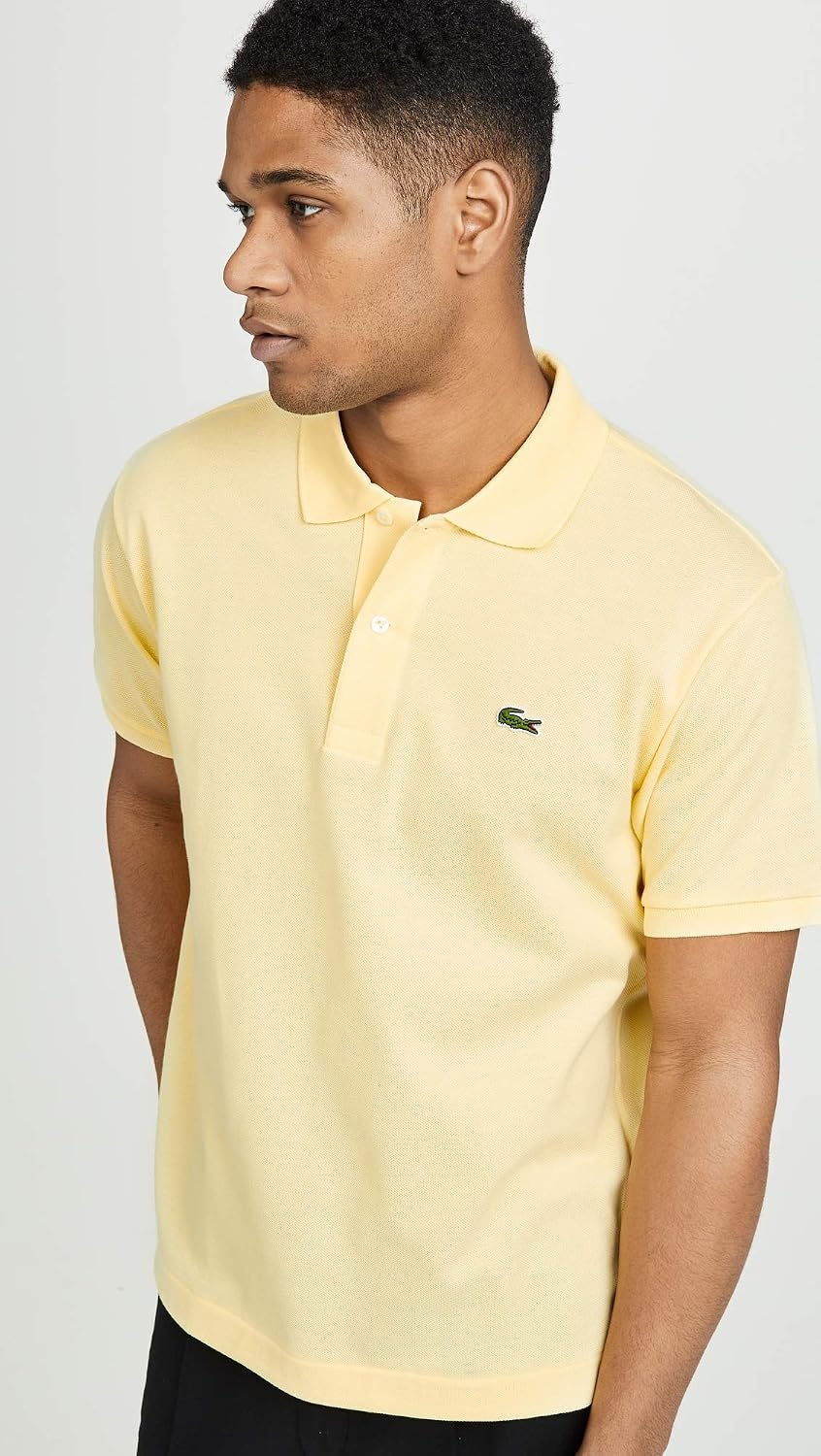 image:imageLacoste Mens Classic Fit L1212 Marl Polo ShirtNapolitan Yellow