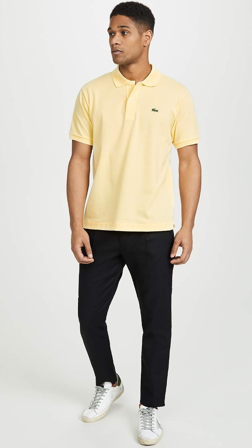 image:imageLacoste Mens Classic Fit L1212 Marl Polo ShirtNapolitan Yellow