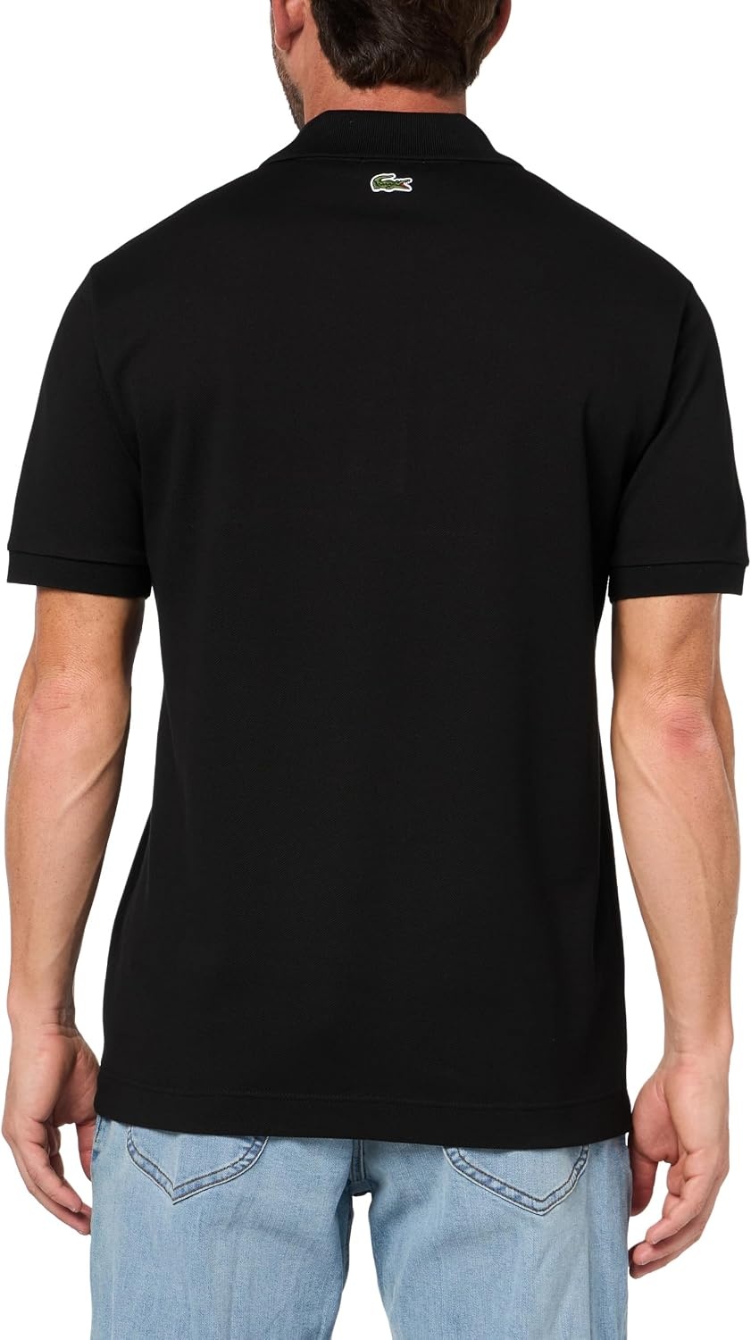 image:imageLacoste Mens Classic Fit Signature Print L1212 Polo ShirtBlack