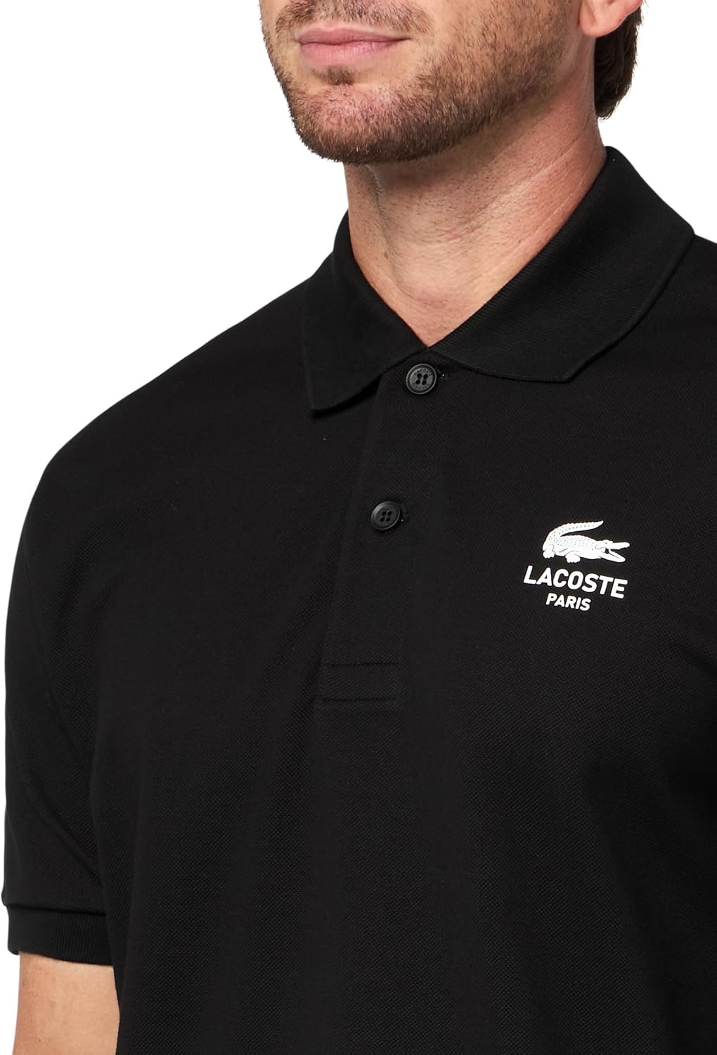 image:imageLacoste Mens Classic Fit Signature Print L1212 Polo ShirtBlack