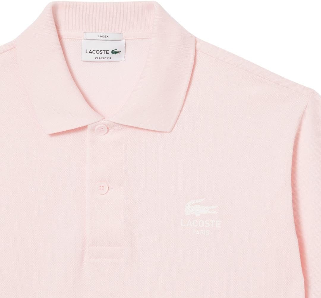 image:imageLacoste Mens Classic Fit Signature Print L1212 Polo ShirtFlamingo