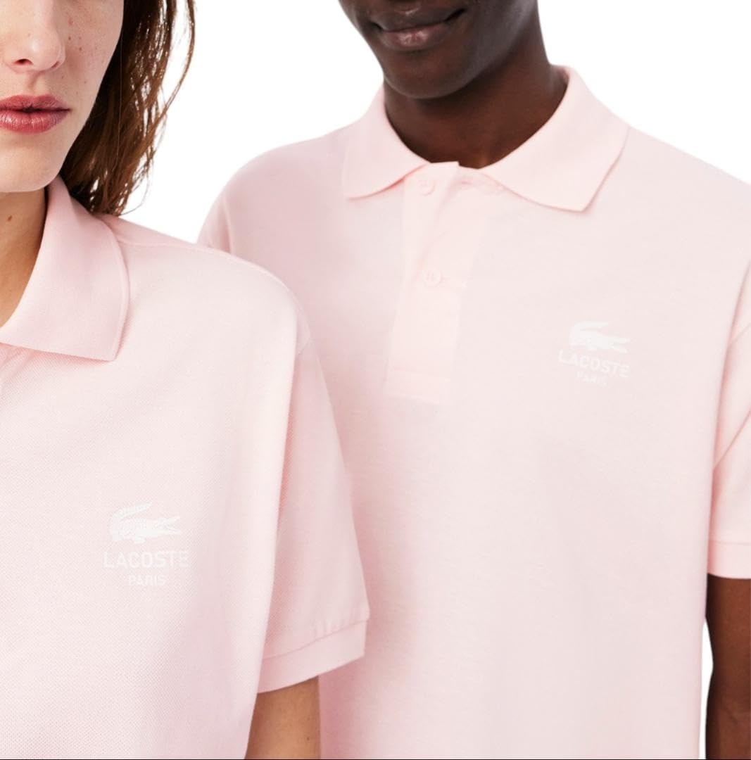 image:imageLacoste Mens Classic Fit Signature Print L1212 Polo ShirtFlamingo