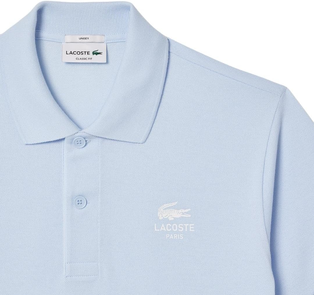 image:imageLacoste Mens Classic Fit Signature Print L1212 Polo ShirtRill Blue