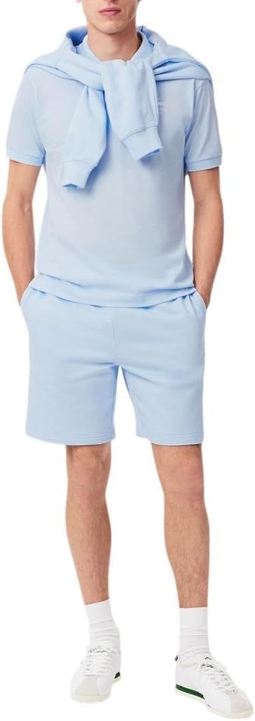 image:imageLacoste Mens Classic Fit Signature Print L1212 Polo ShirtRill Blue