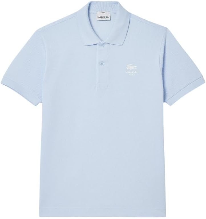image:imageLacoste Mens Classic Fit Signature Print L1212 Polo ShirtRill Blue
