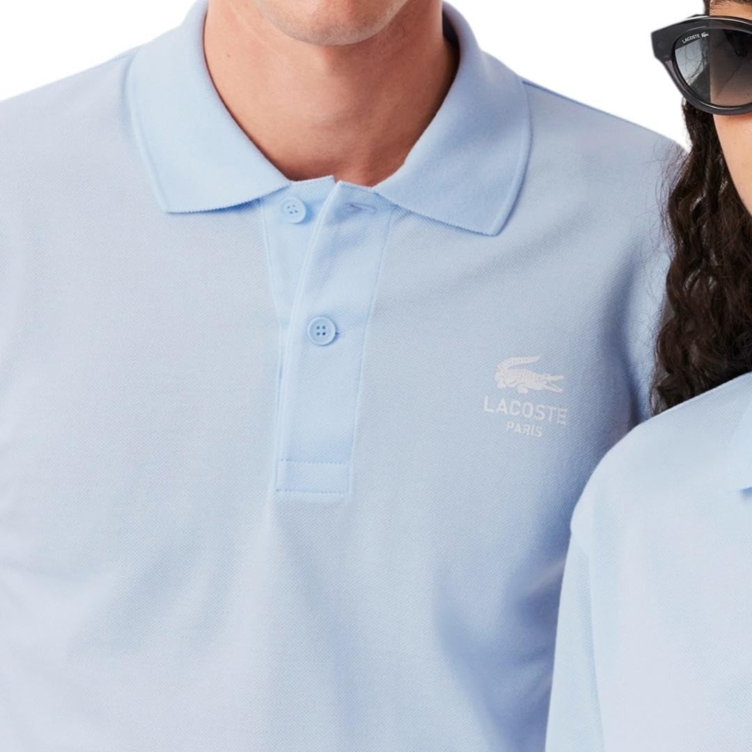 image:imageLacoste Mens Classic Fit Signature Print L1212 Polo ShirtRill Blue
