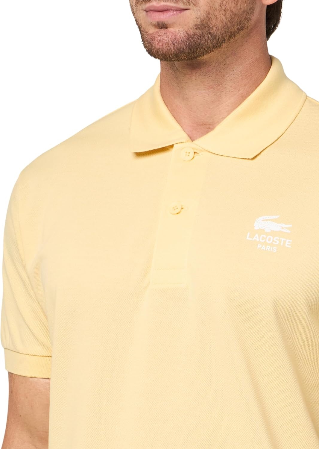 image:imageLacoste Mens Classic Fit Signature Print L1212 Polo ShirtSesame