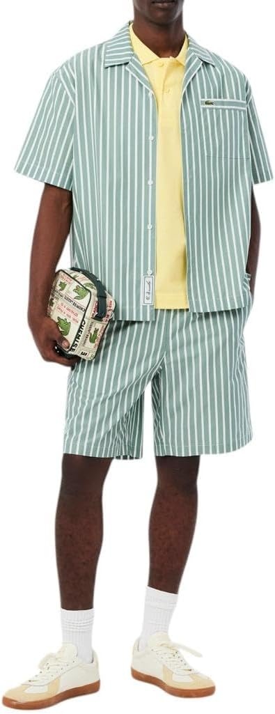 image:imageLacoste Mens Classic Fit Signature Print L1212 Polo ShirtYellow