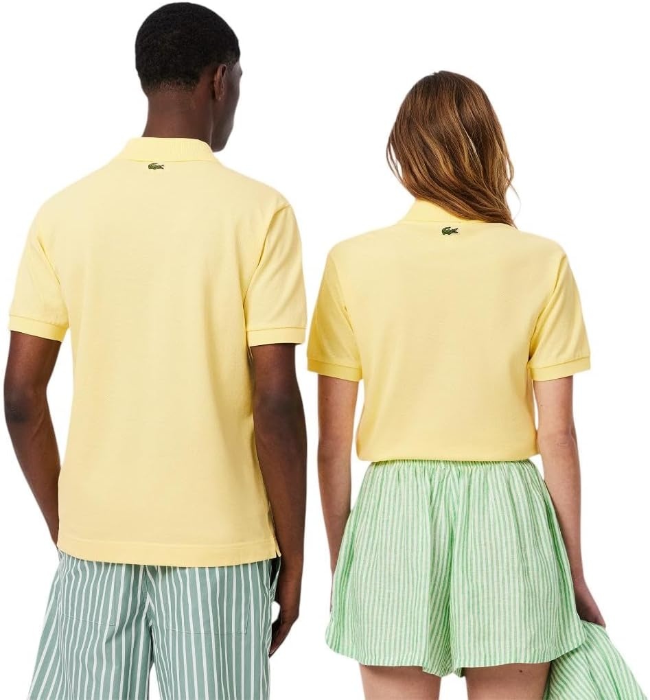 image:imageLacoste Mens Classic Fit Signature Print L1212 Polo ShirtYellow