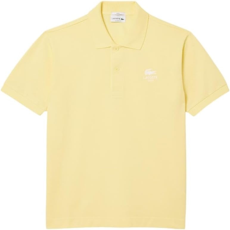 image:imageLacoste Mens Classic Fit Signature Print L1212 Polo ShirtYellow