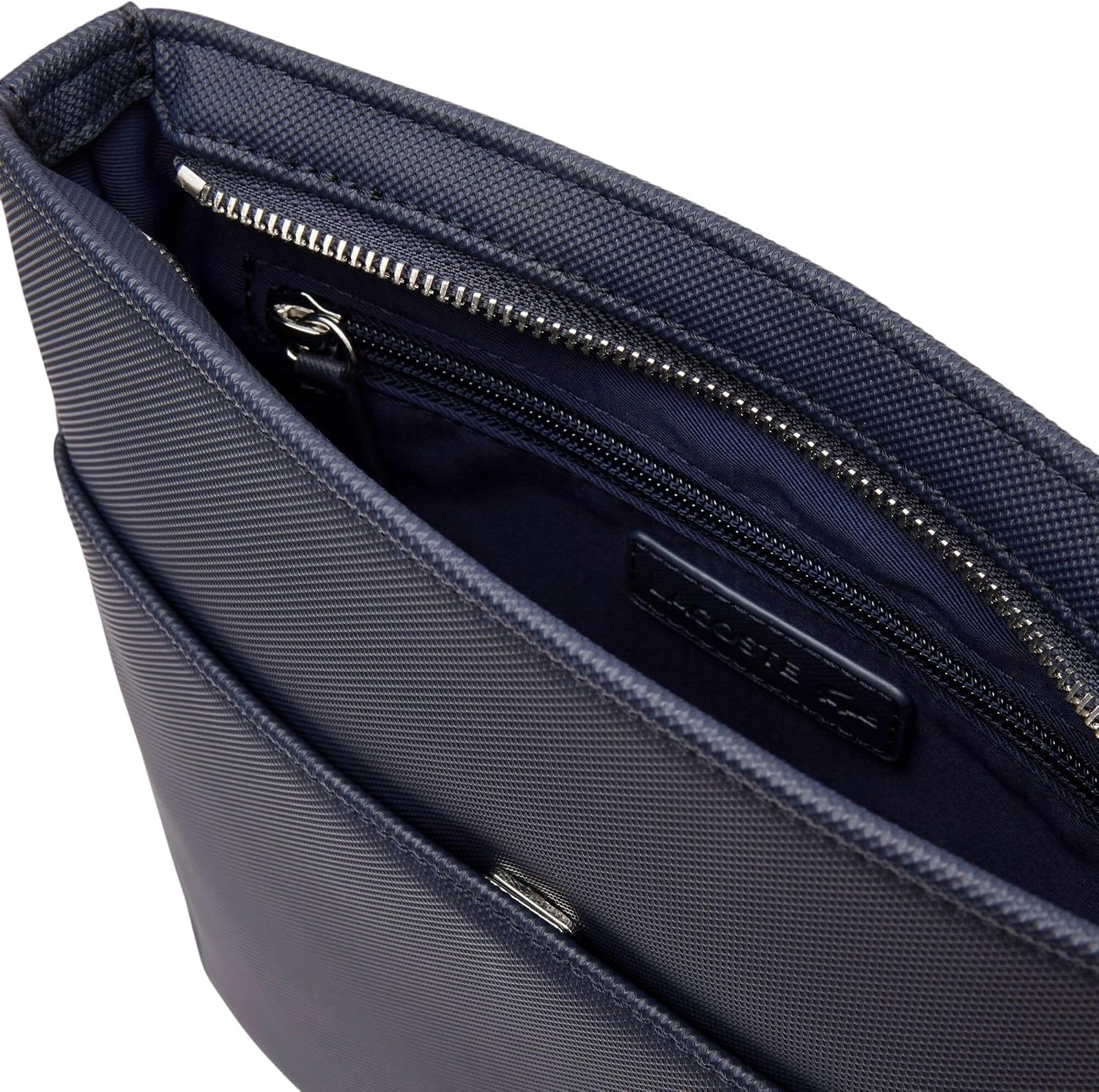 image:imageLacoste Mens Classic Flat Crossover Crossbody Bag Midnight Blue One Size