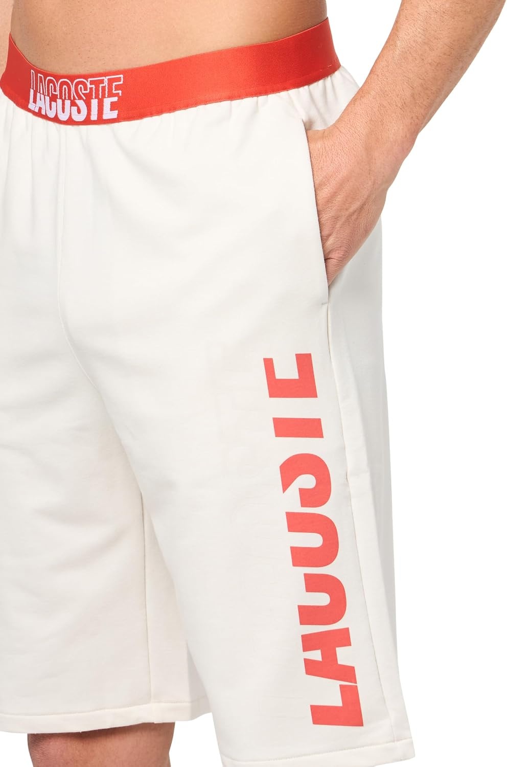image:imageLacoste Mens Contrast Logo Waistband Lounge ShortsCandle