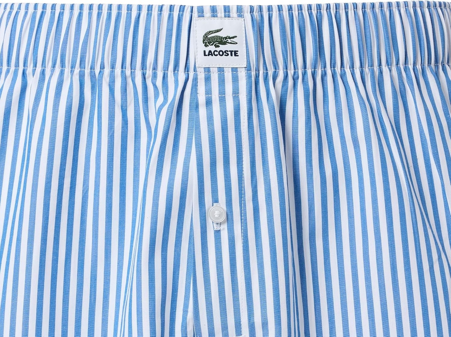 image:imageLacoste Mens Cotton Poplin Boxers 2packVaporousWhiteNavy Blue