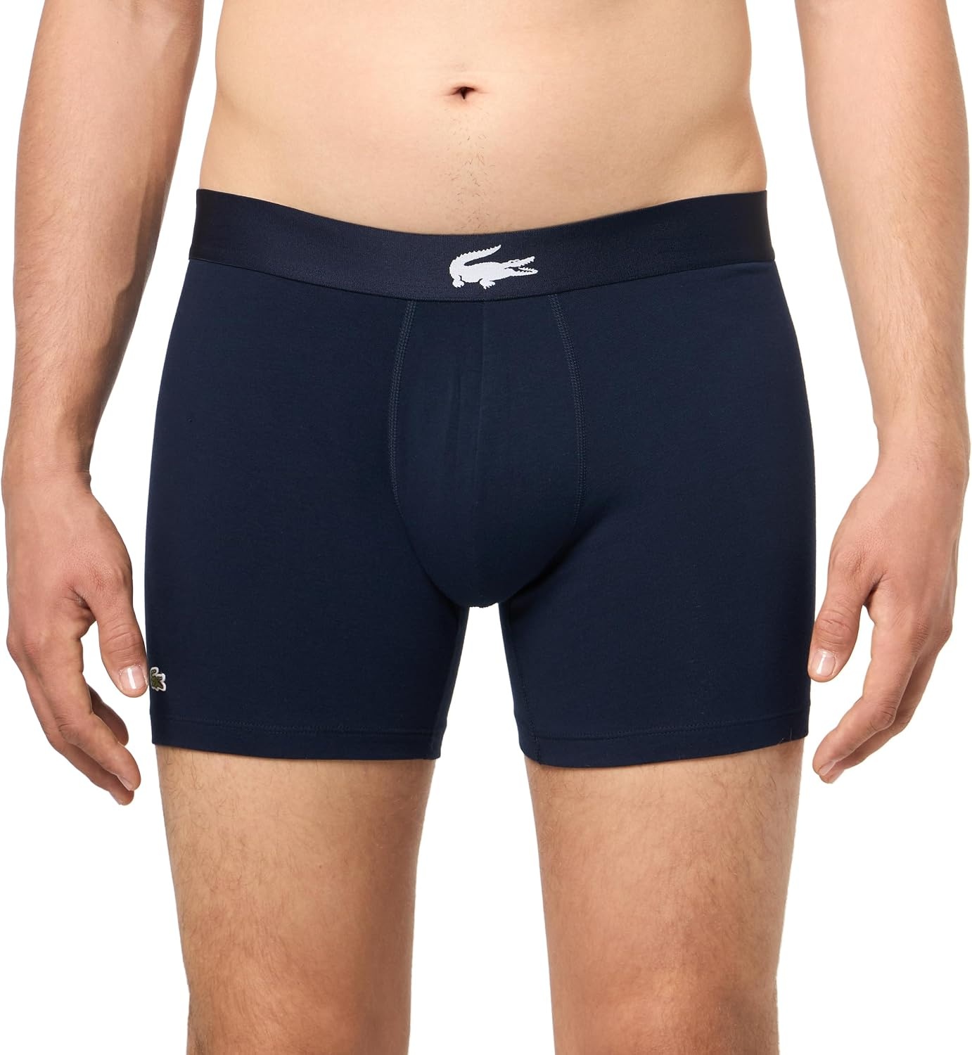 image:imageLacoste Mens Cotton Stretch Big Croc Print Boxer Briefs 3packBlueDark GreenNavy Blue