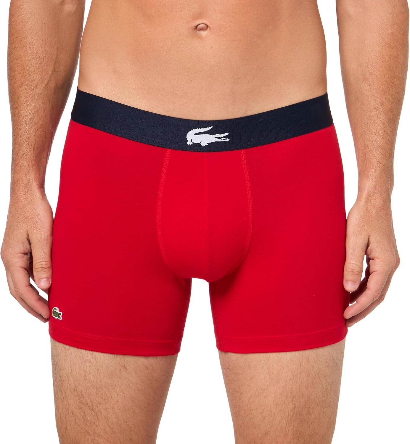 image:imageLacoste Mens Cotton Stretch Big Croc Print Boxer Briefs 3packNavy BlueGreyRed