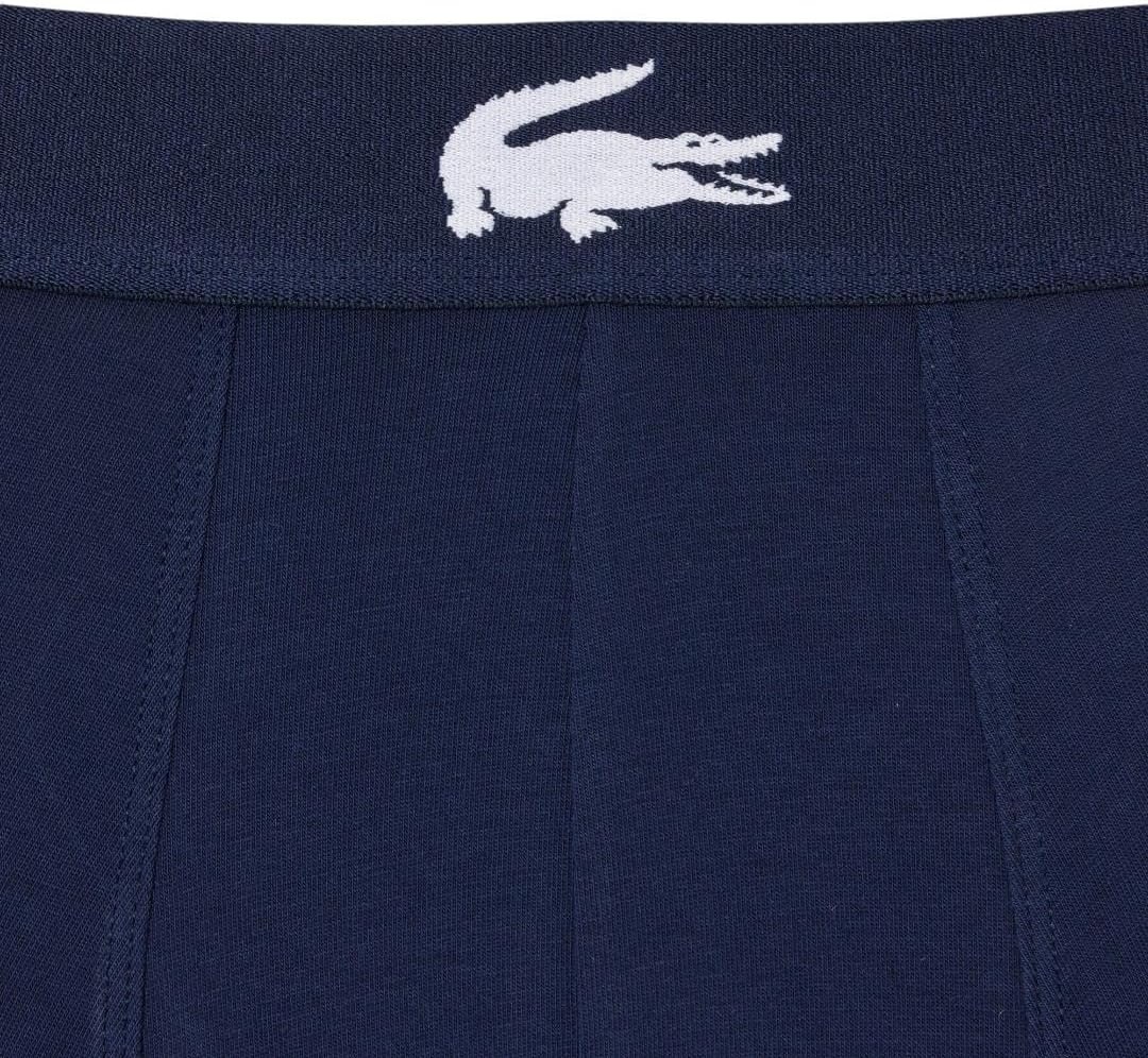 image:imageLacoste Mens Cotton Stretch Big Croc Print Boxer Briefs 3packNavy BlueWhiteDove Grey