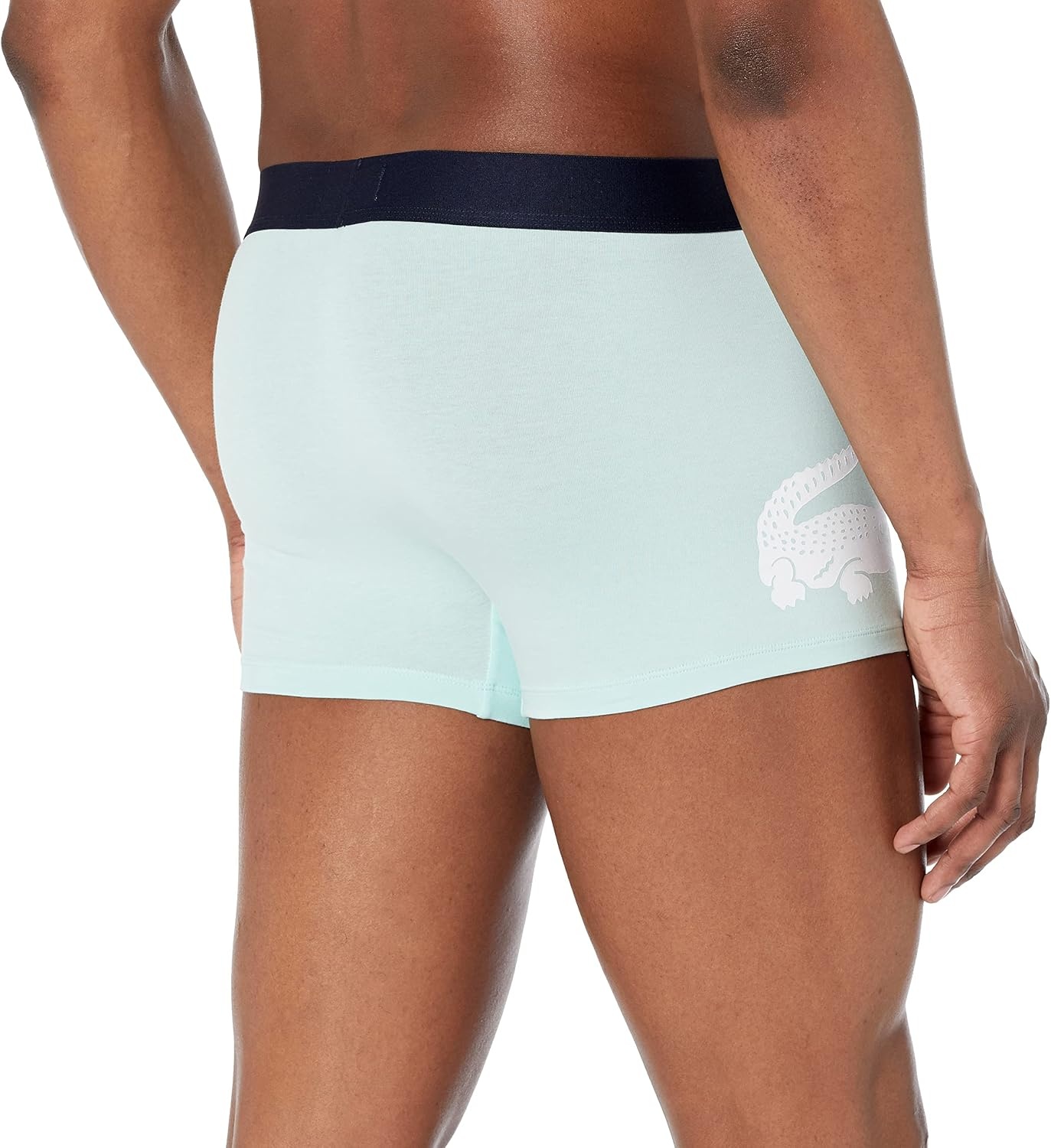 image:imageLacoste Mens Cotton Stretch Big Croc Print Trunks 3packArctic BlueDove GreyWhite