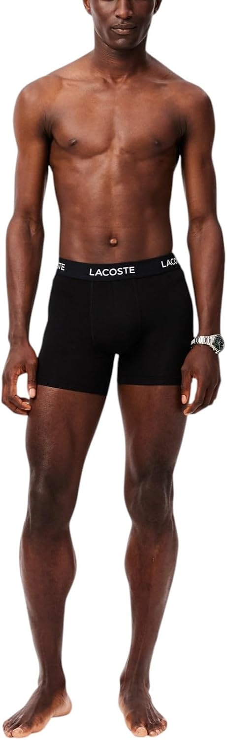 image:imageLacoste Mens Cotton Stretch Essentials Boxer Briefs 5packBlack