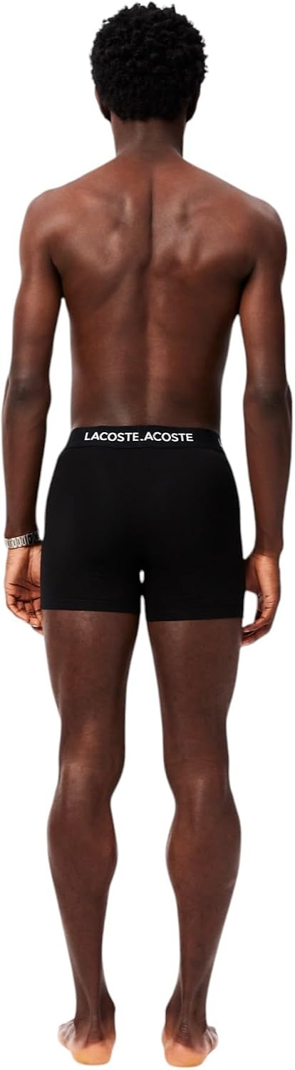 image:imageLacoste Mens Cotton Stretch Essentials Boxer Briefs 5packBlack
