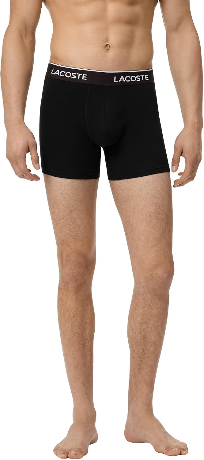 image:imageLacoste Mens Cotton Stretch Essentials Boxer Briefs 5packBlackMiamiLionnePecan