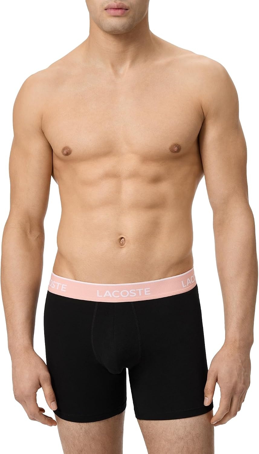 image:imageLacoste Mens Cotton Stretch Essentials Boxer Briefs 5packBlackMiamiLionnePecan