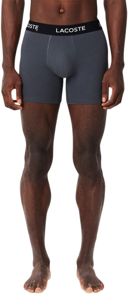 image:imageLacoste Mens Cotton Stretch Essentials Boxer Briefs 5packFont