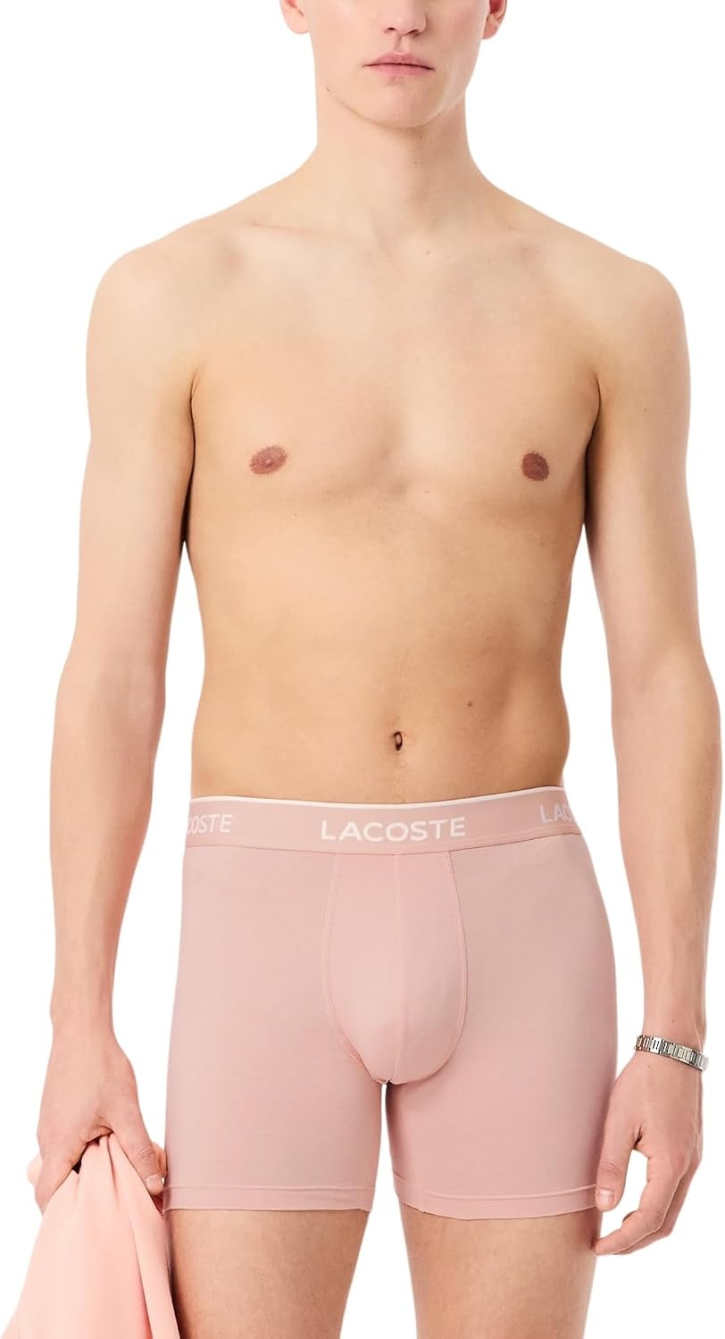 image:imageLacoste Mens Cotton Stretch Essentials Boxer Briefs 5packMiamiYellowSenchaAphylla
