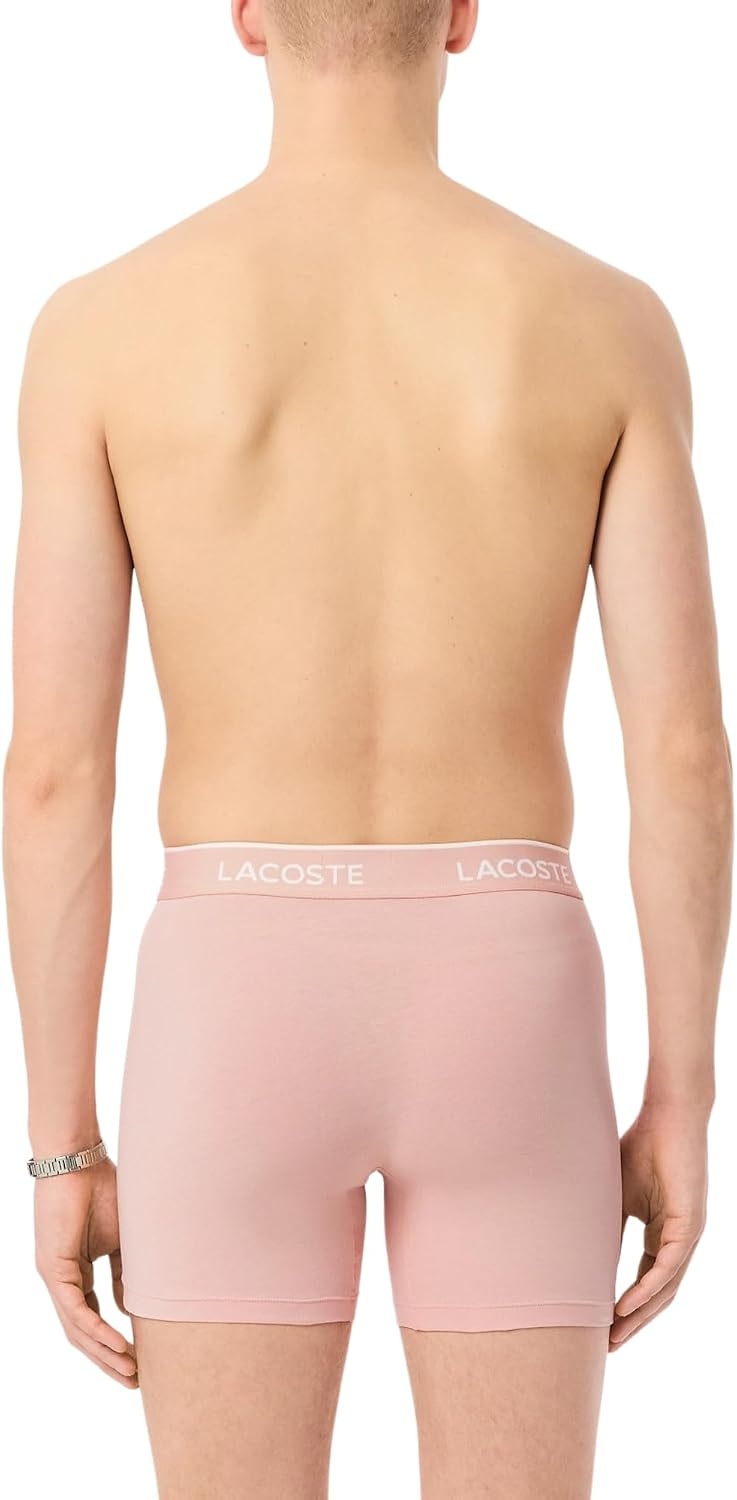 image:imageLacoste Mens Cotton Stretch Essentials Boxer Briefs 5packMiamiYellowSenchaAphylla