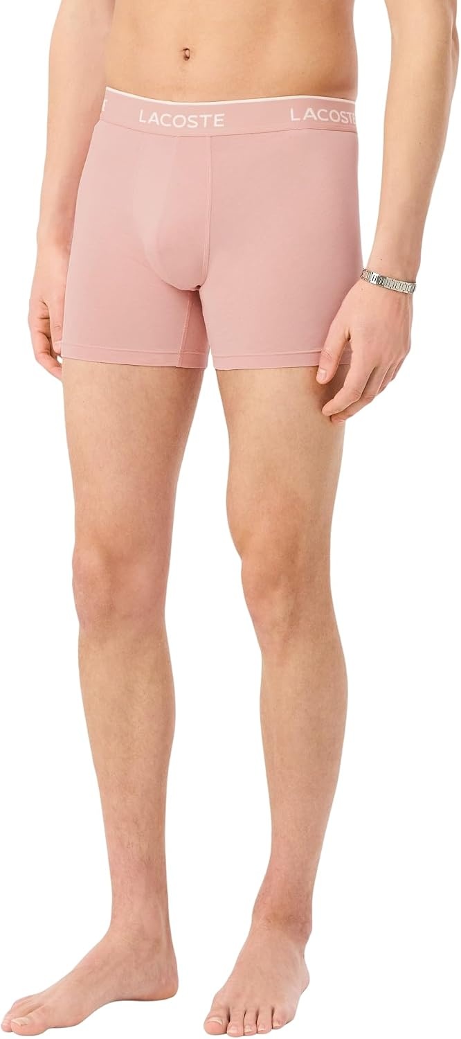 image:imageLacoste Mens Cotton Stretch Essentials Boxer Briefs 5packMiamiYellowSenchaAphylla